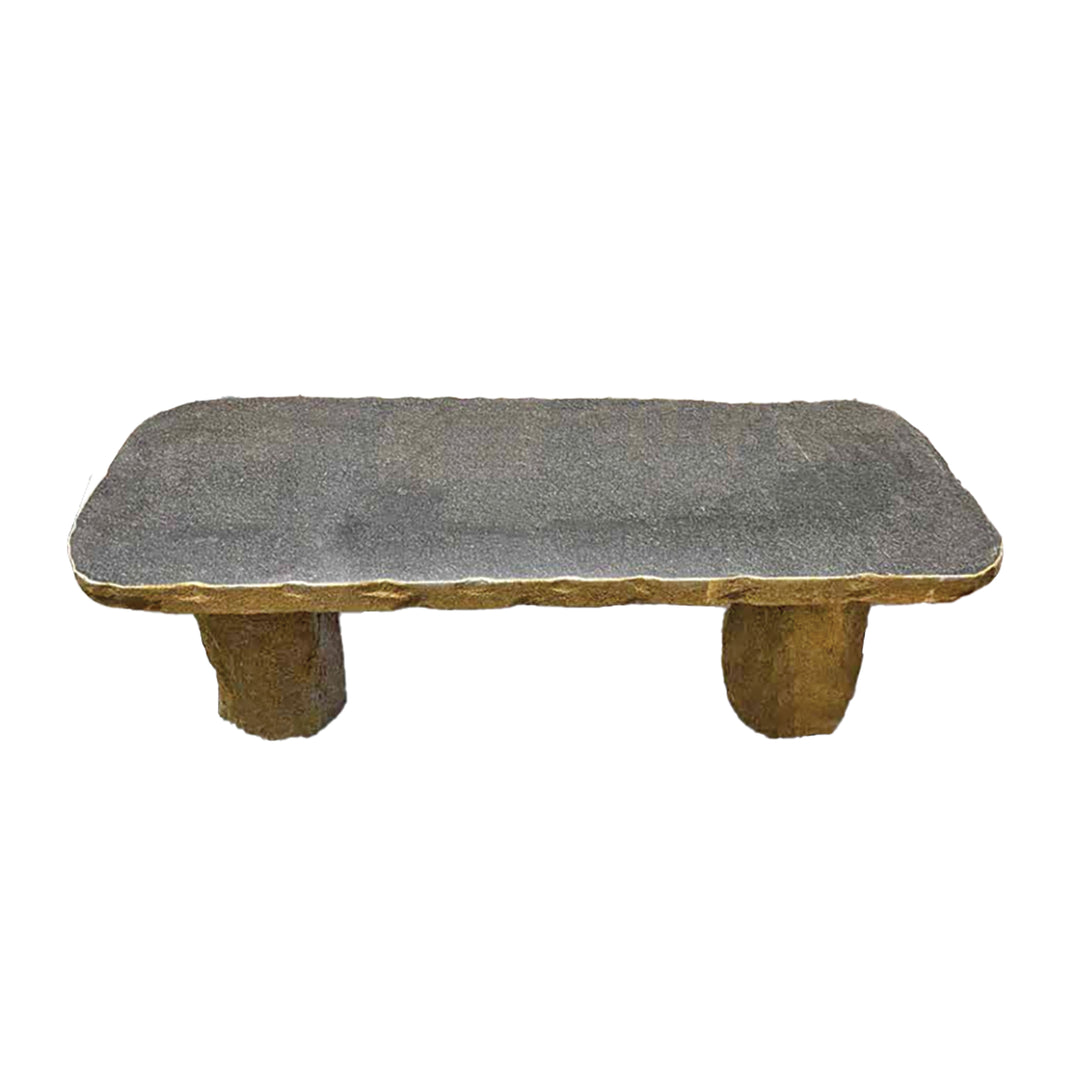 Straight Granite Boulder Bench