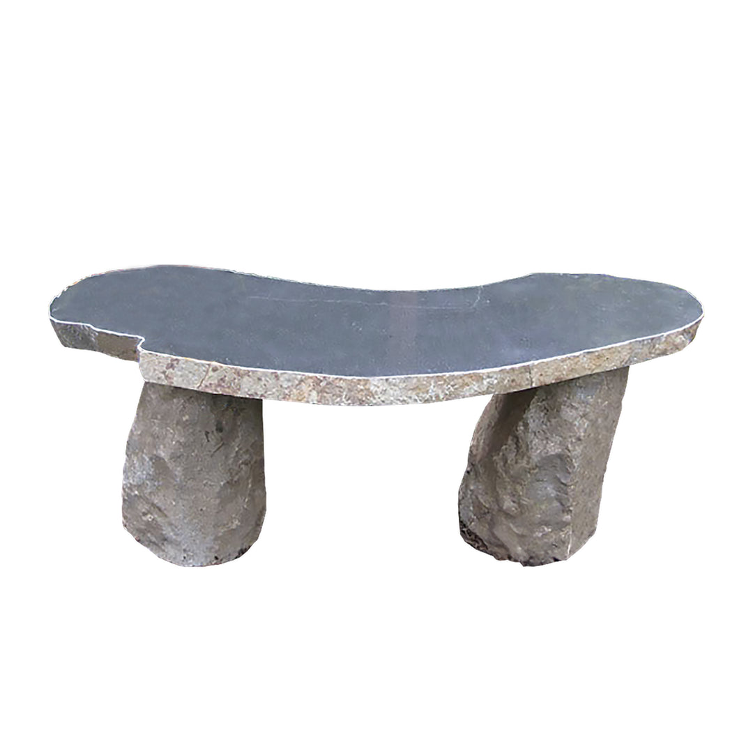 Curved Granite Boulder Bench