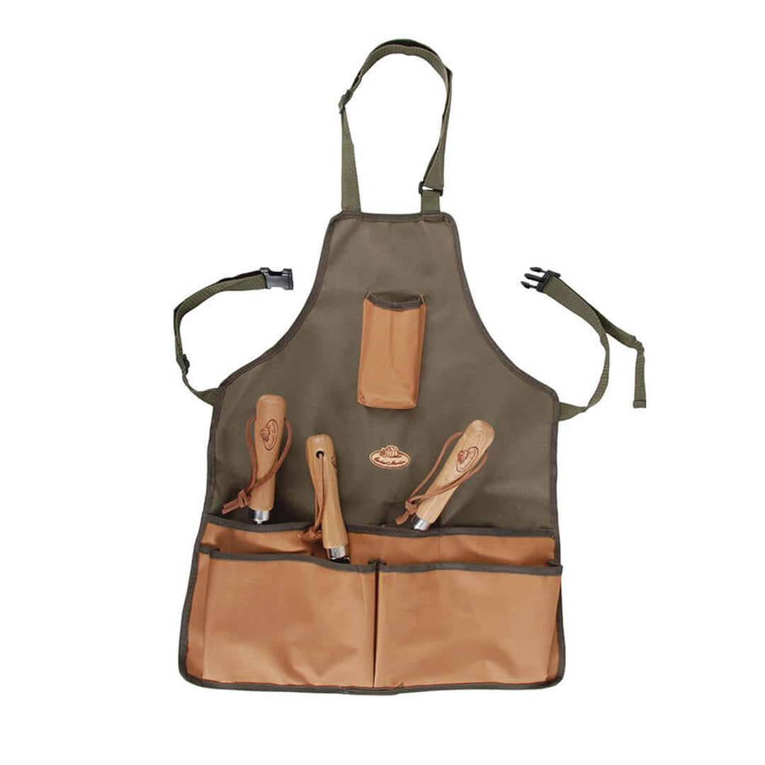 Canvas Tool Apron, Khaki & Green