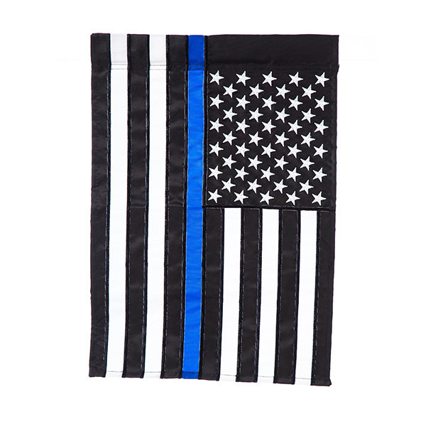 Thin Blue Line Garden Applique Flag