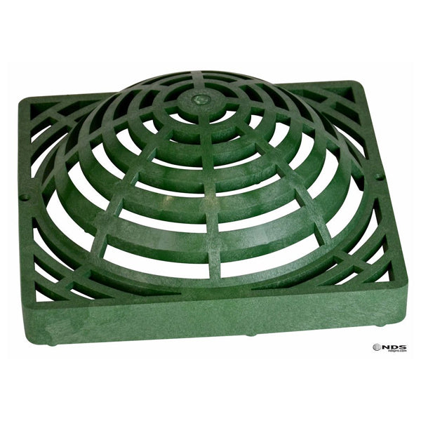 NDS 12" Square Catch Basin Atrium Grate in Green