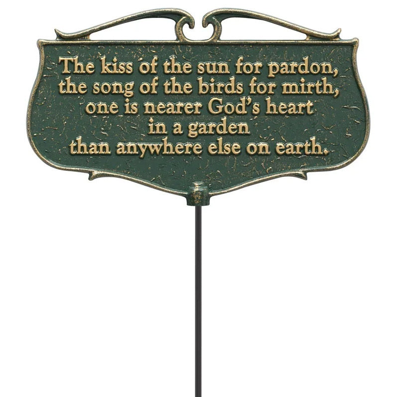 The Kiss of the Sun - Garden Poem Sign