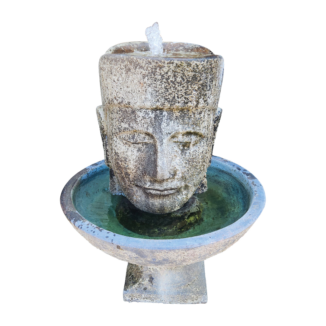 Ceramic Buddha Head Fountain
