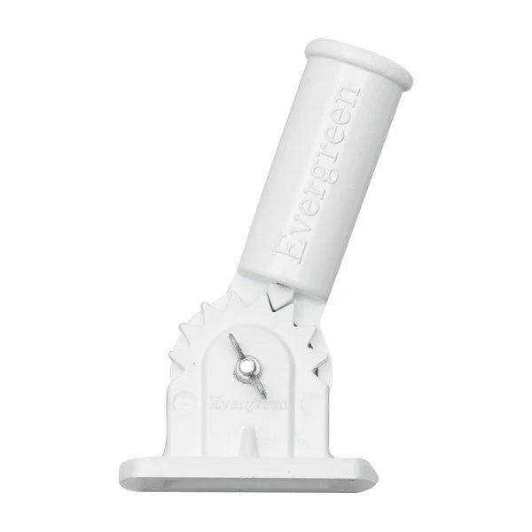 Adjustable Aluminum House Flag Bracket, White Finish