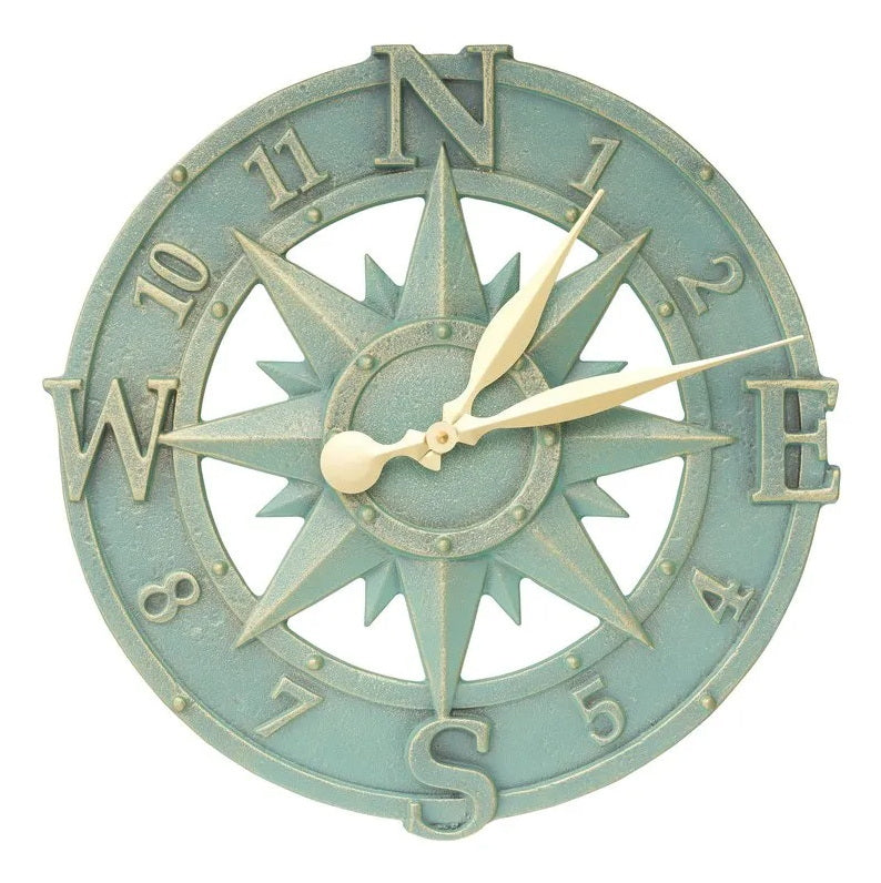 Compass Rose 16″ Indoor Outdoor Wall Clock