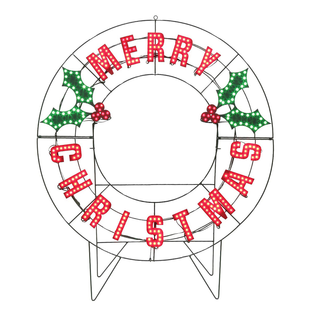 Merry Christmas Holiday Message Wreath