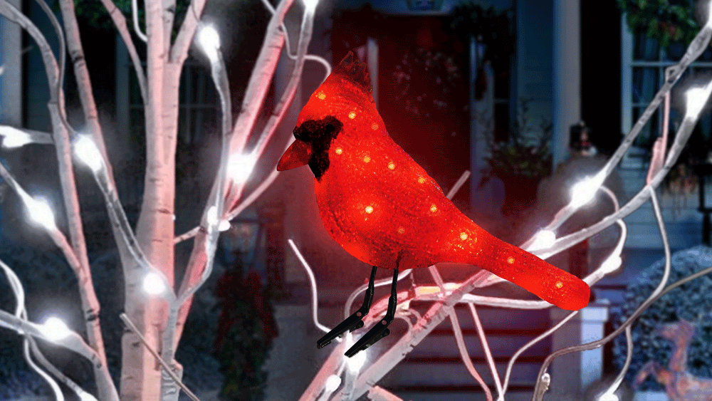 Christmas Cardinal with Clip Feet