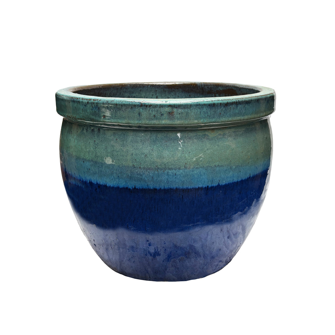 Rimmed Bowl Pot Jade/Blue