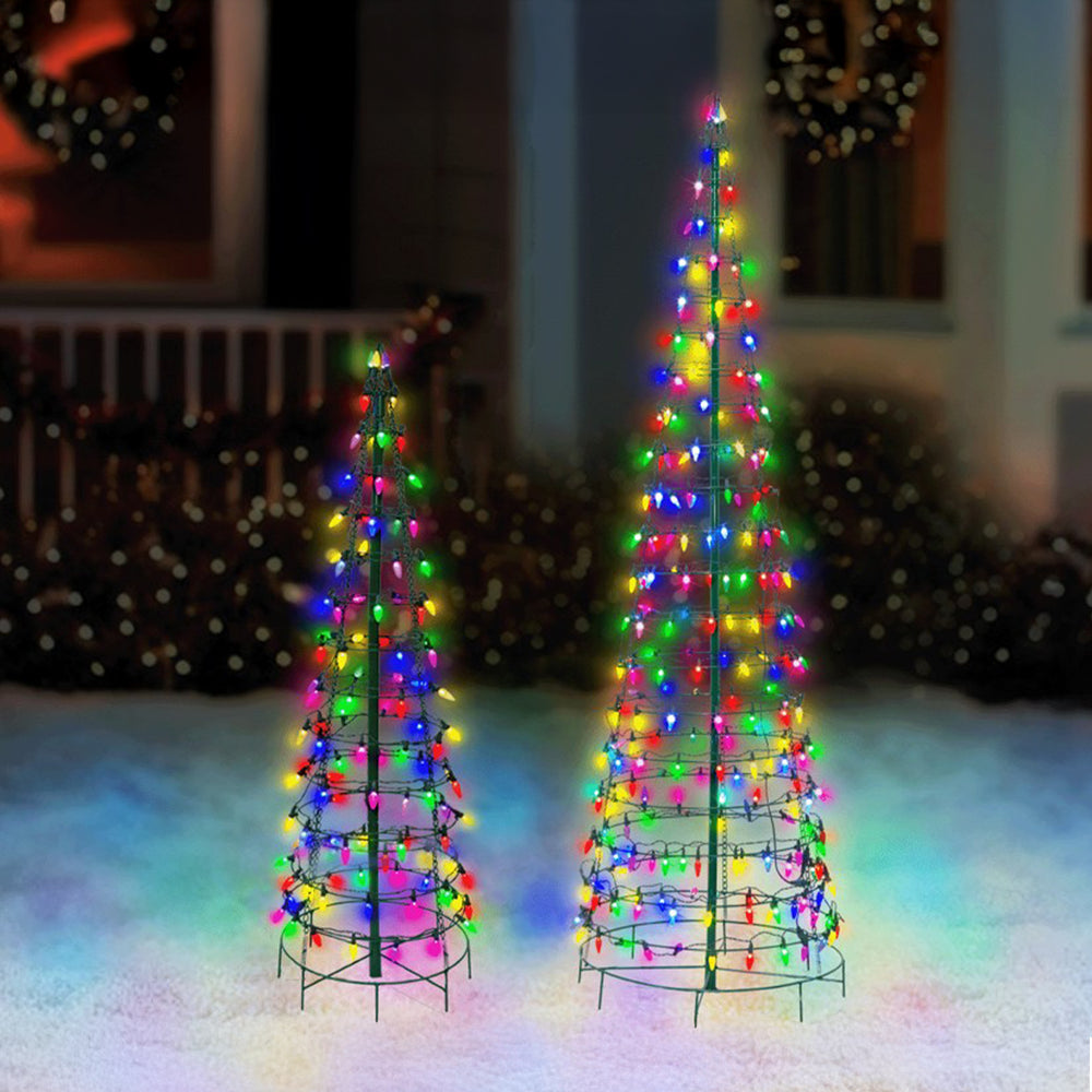 Multi-Color Cone Tree LED Light Display