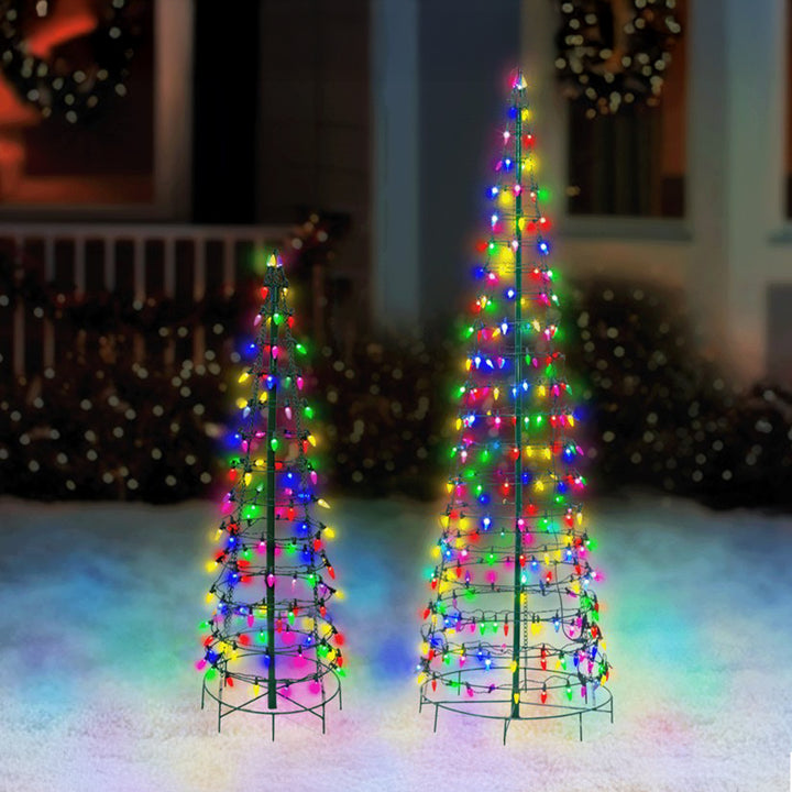 Multi-Color Cone Tree LED Light Display