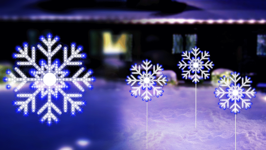 Hi-Vibrant 16-Inch Snowflake LED Light Display
