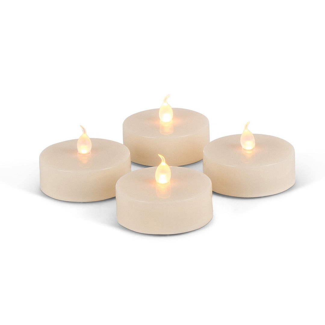 Jumbo Super Bright LED Bisque Tealight Candle 4pk