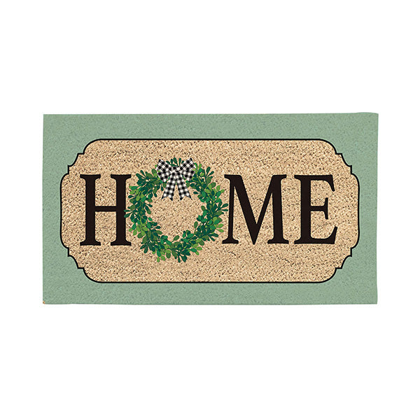 Farmhouse Home Wreath Coir Mat