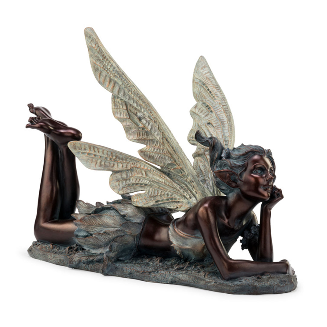 Bronze Lying Fairy Figurine