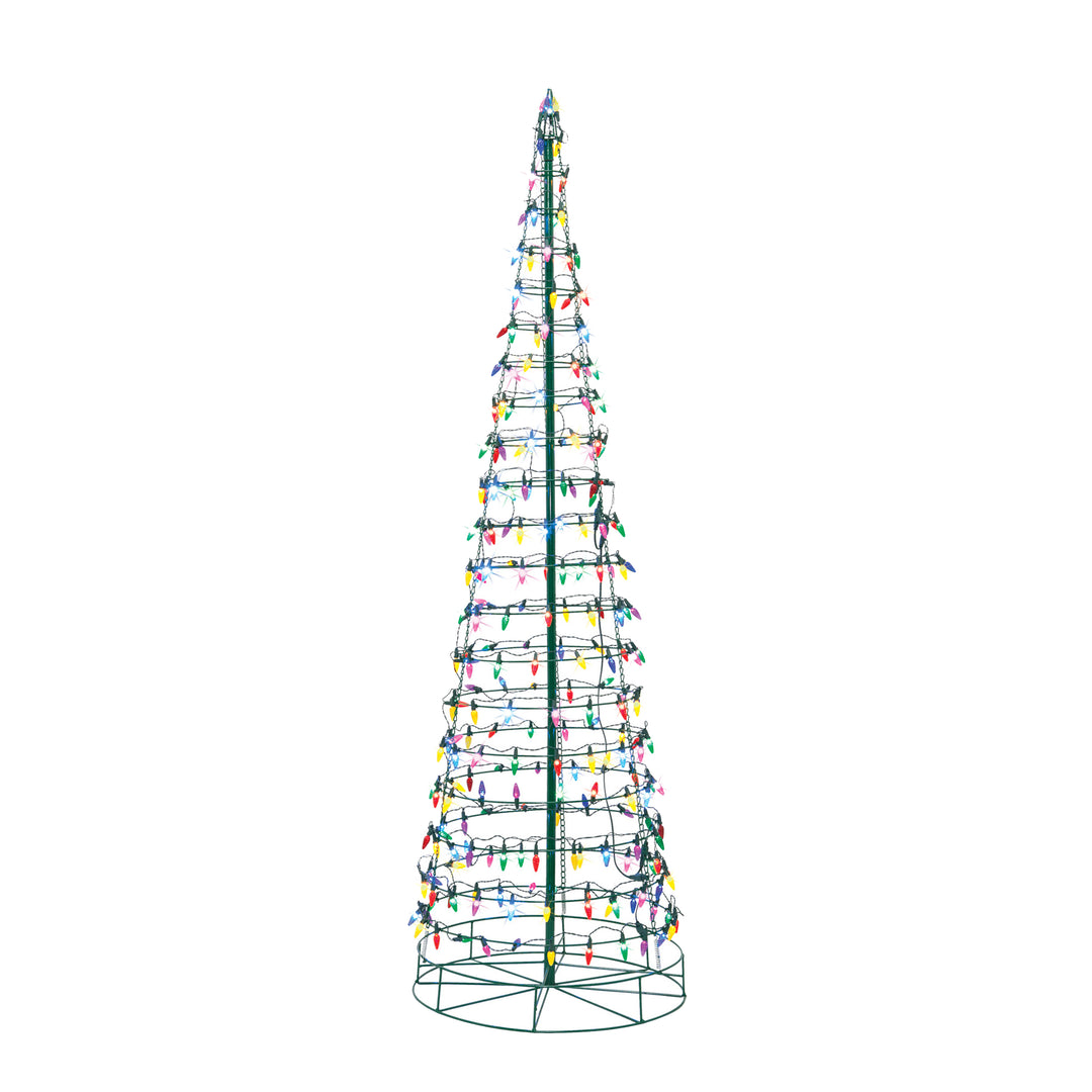 Multi-Color Cone Tree LED Light Display 6 Feet
