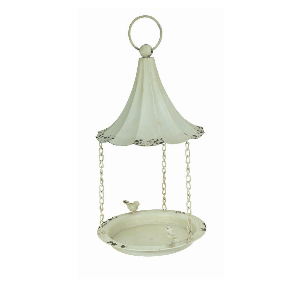 Metal Hanging Bird Feeder with Roof