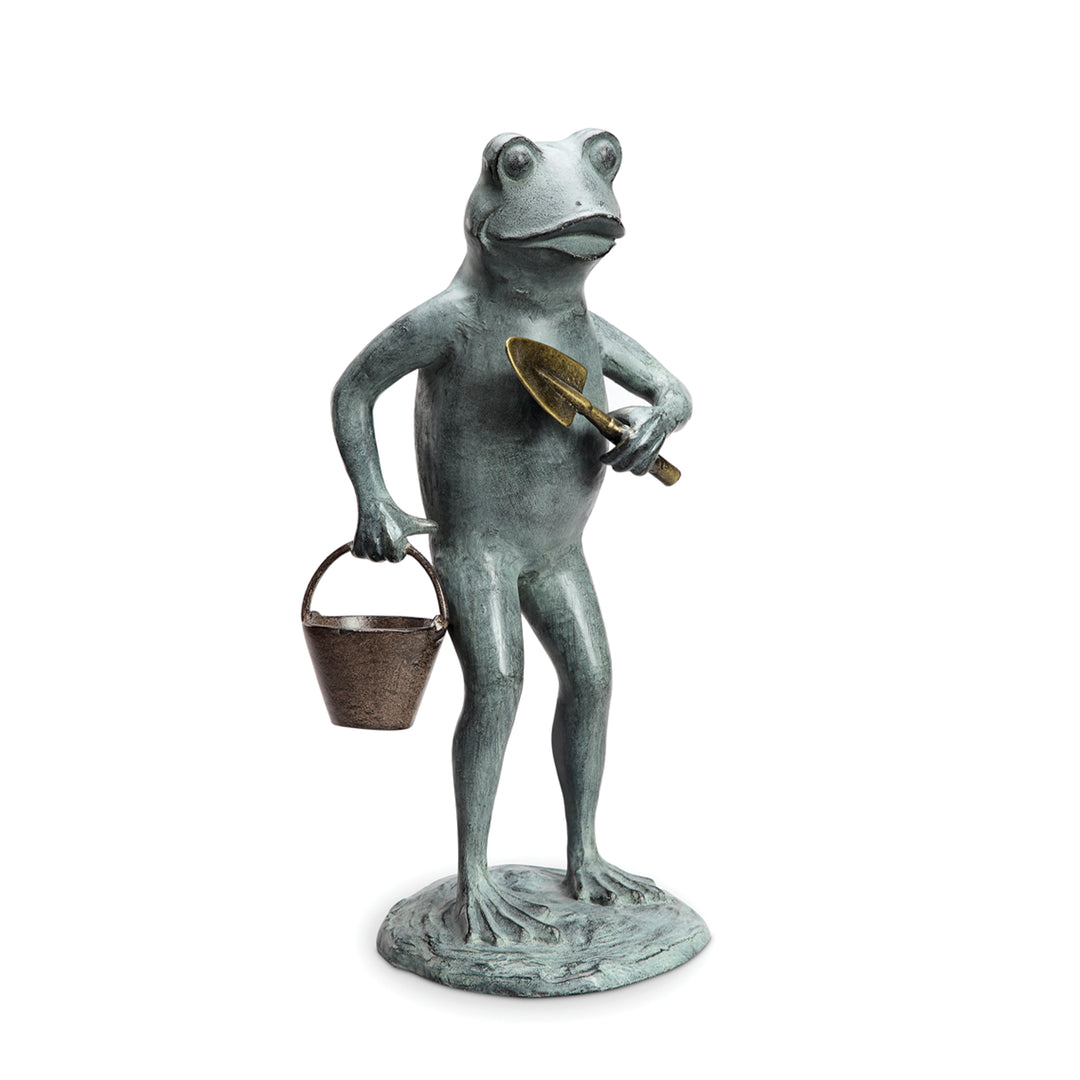 Green Thumb Frog Garden Sculpture