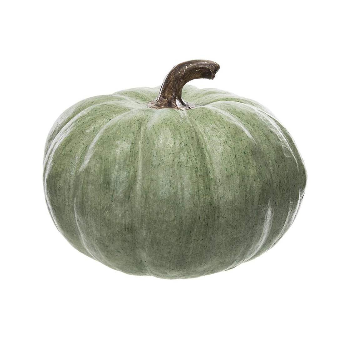 Whitewashed Artificial Green Pumpkin