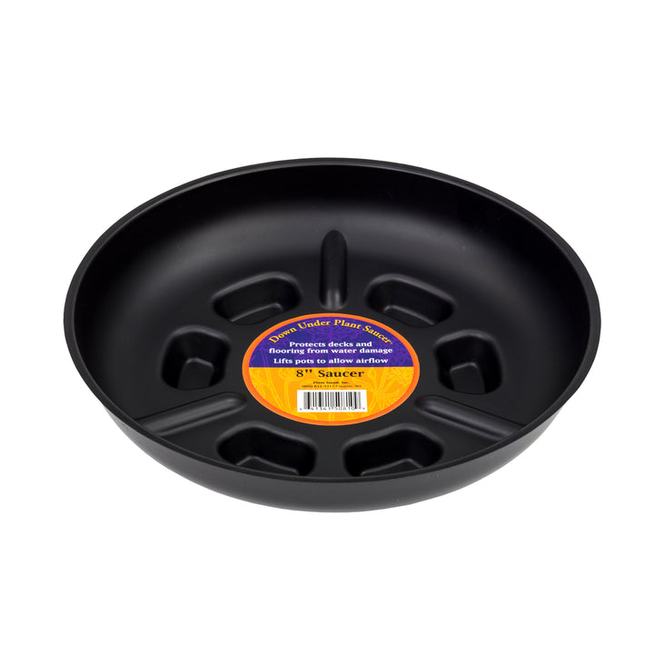 Down Under Plant Saucer by Bosmere Black 8"