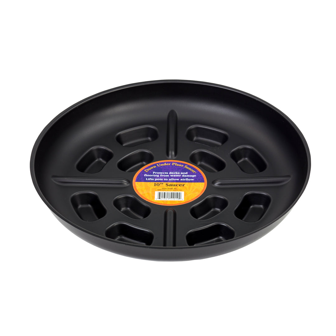 Down Under Plant Saucer by Bosmere Black 10"