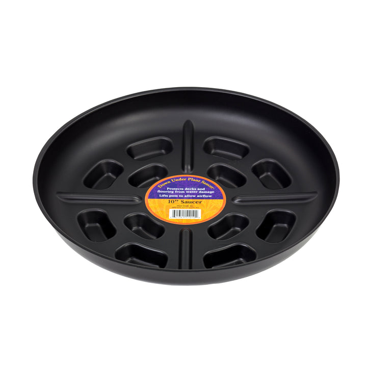 Down Under Plant Saucer by Bosmere Black 10"
