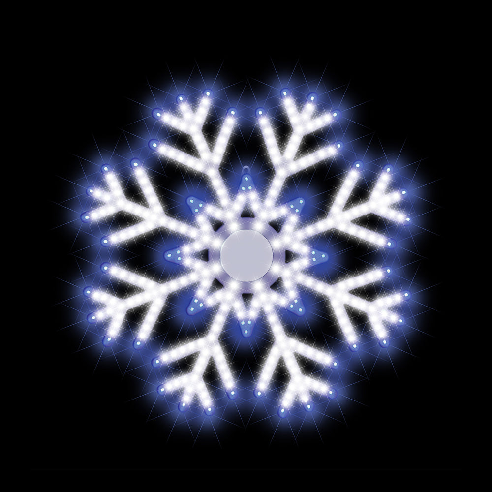 Hi-Vibrant 24-Inch Snowflake LED Light Display Version 2