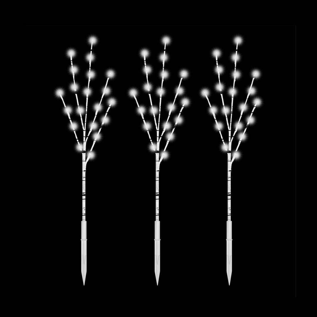 Twig Branch 3-Pack LED Light Display White Birch Pure White