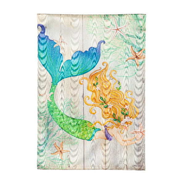 Mermaid Moire Garden Flag