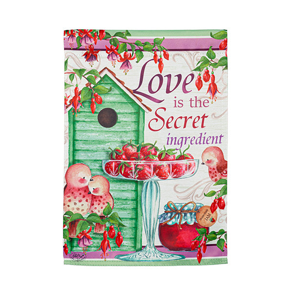 The Secret Ingredient Suede Garden Flag