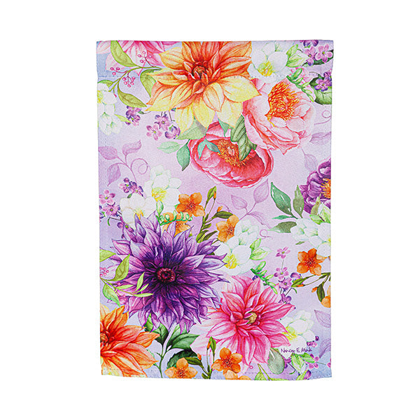 Rhapsody in Bloom Suede Garden Flag