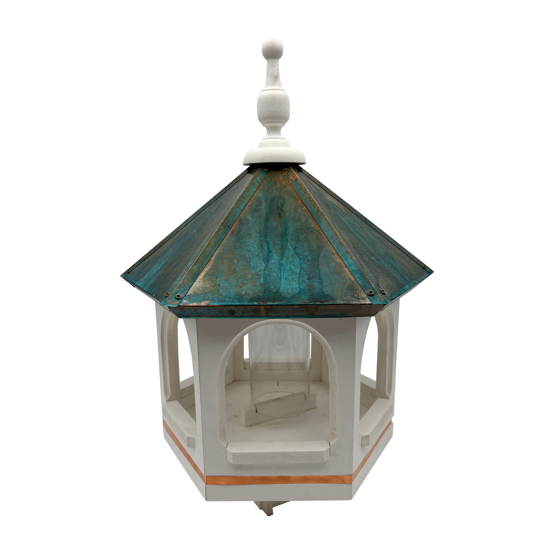 Small Vinyl Birdhouse with Patina Roof