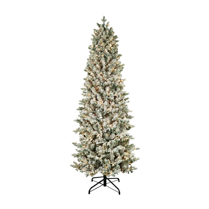 Noble Pole Flocked Fir Life-Like Artificial Christmas Tree