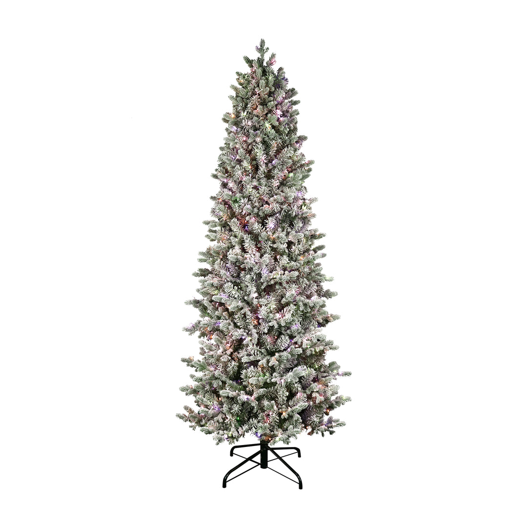 Noble Pole Flocked Fir Life-Like Artificial Christmas Tree