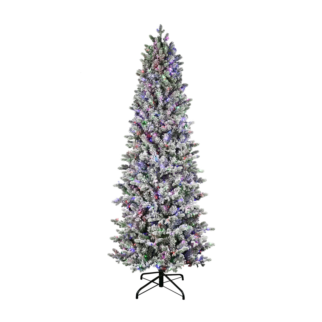 Noble Pole Flocked Fir Life-Like Artificial Christmas Tree