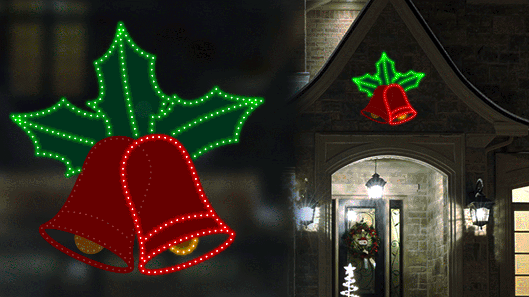 Hi-Vibrant "Motion" Ringing Holiday Bells LED Light Display