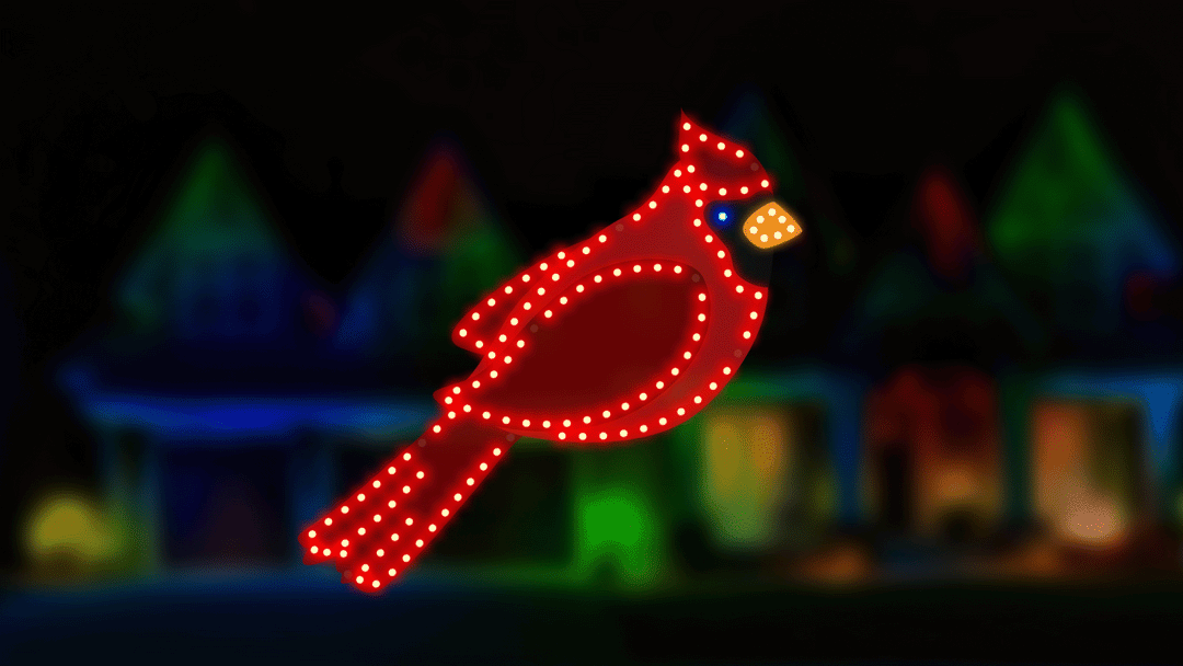 Hi-Vibrant Cardinal LED Light Display