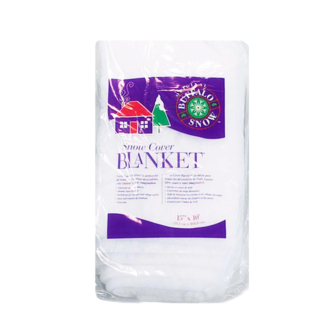 Buffalo Snow White Rolled Snow Blanket
