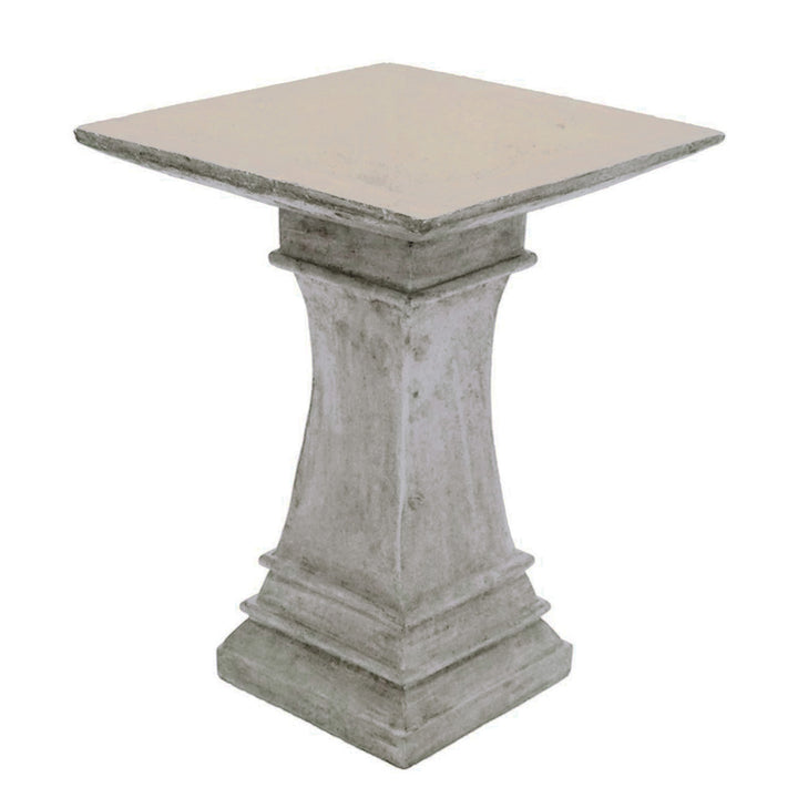 Square Pedestal Birdbath Pre Aged