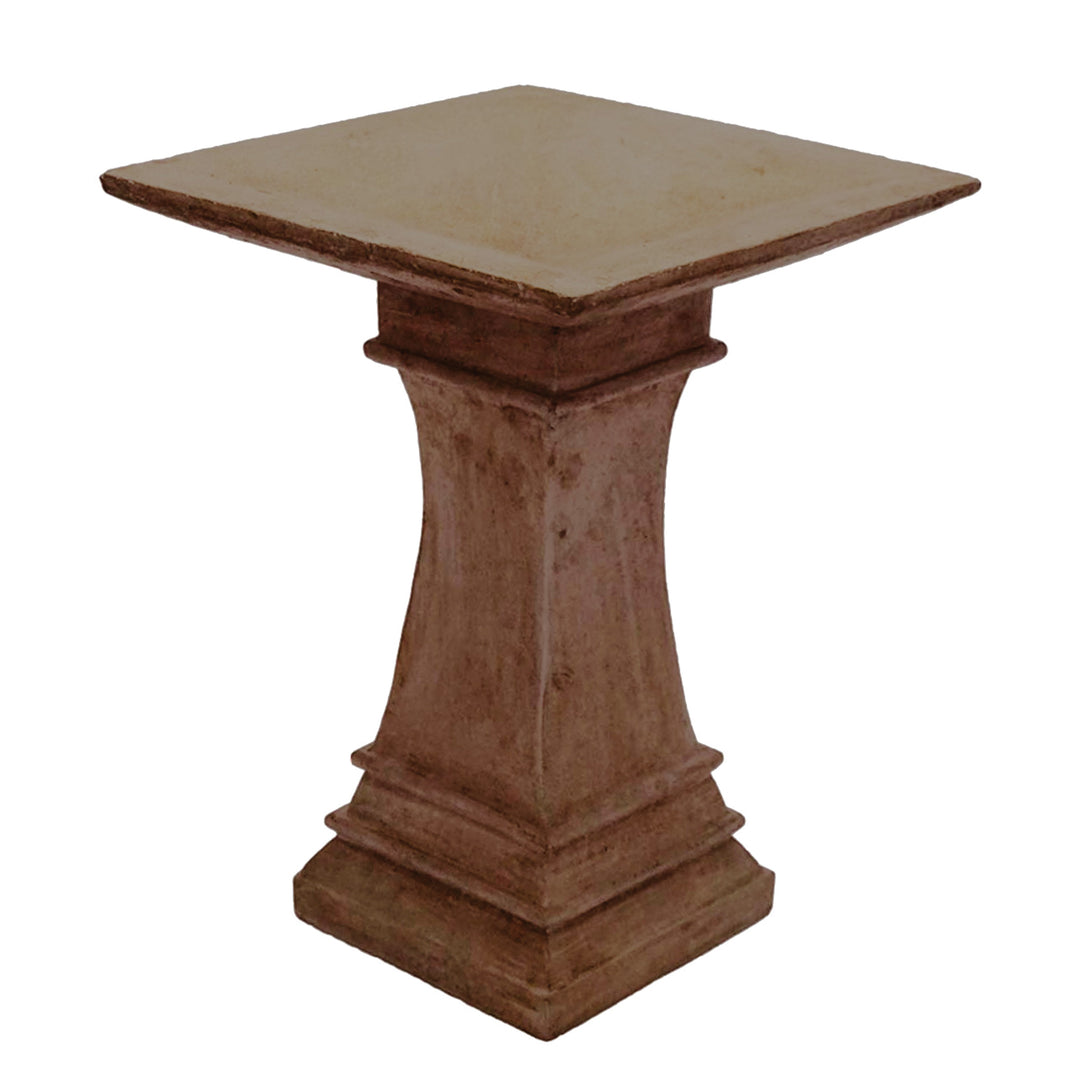 Square Pedestal Birdbath Espresso