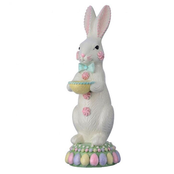 Sugared Bunny on Pedestal