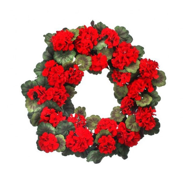 Red Velvet Geranium Wreath