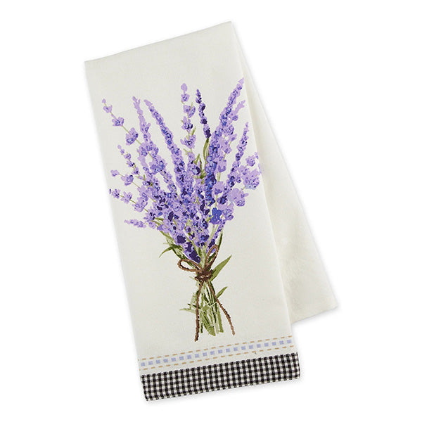 Lavender Bouquet Embellished Dish Towel