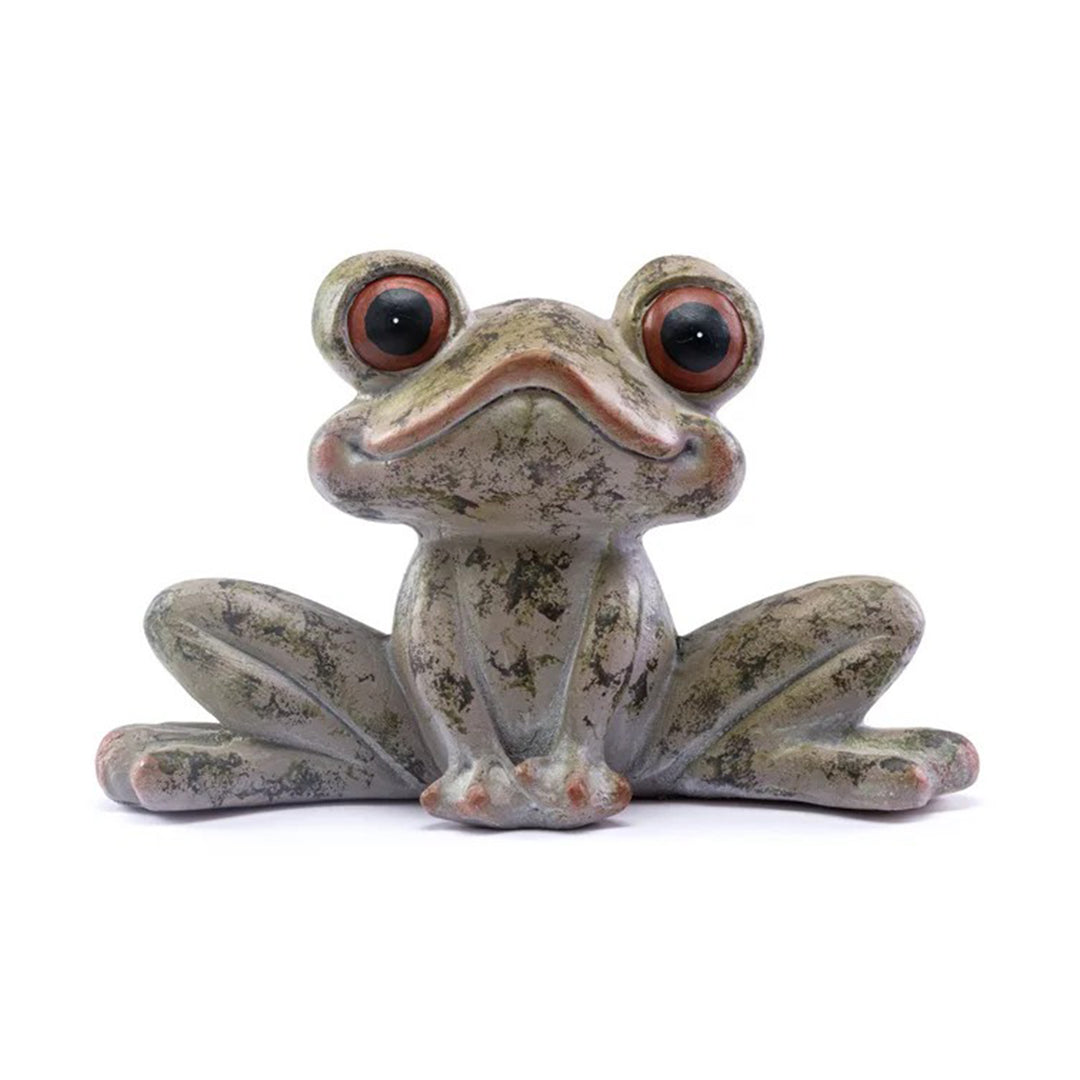 Big Eyed Sitting Frog Figurine