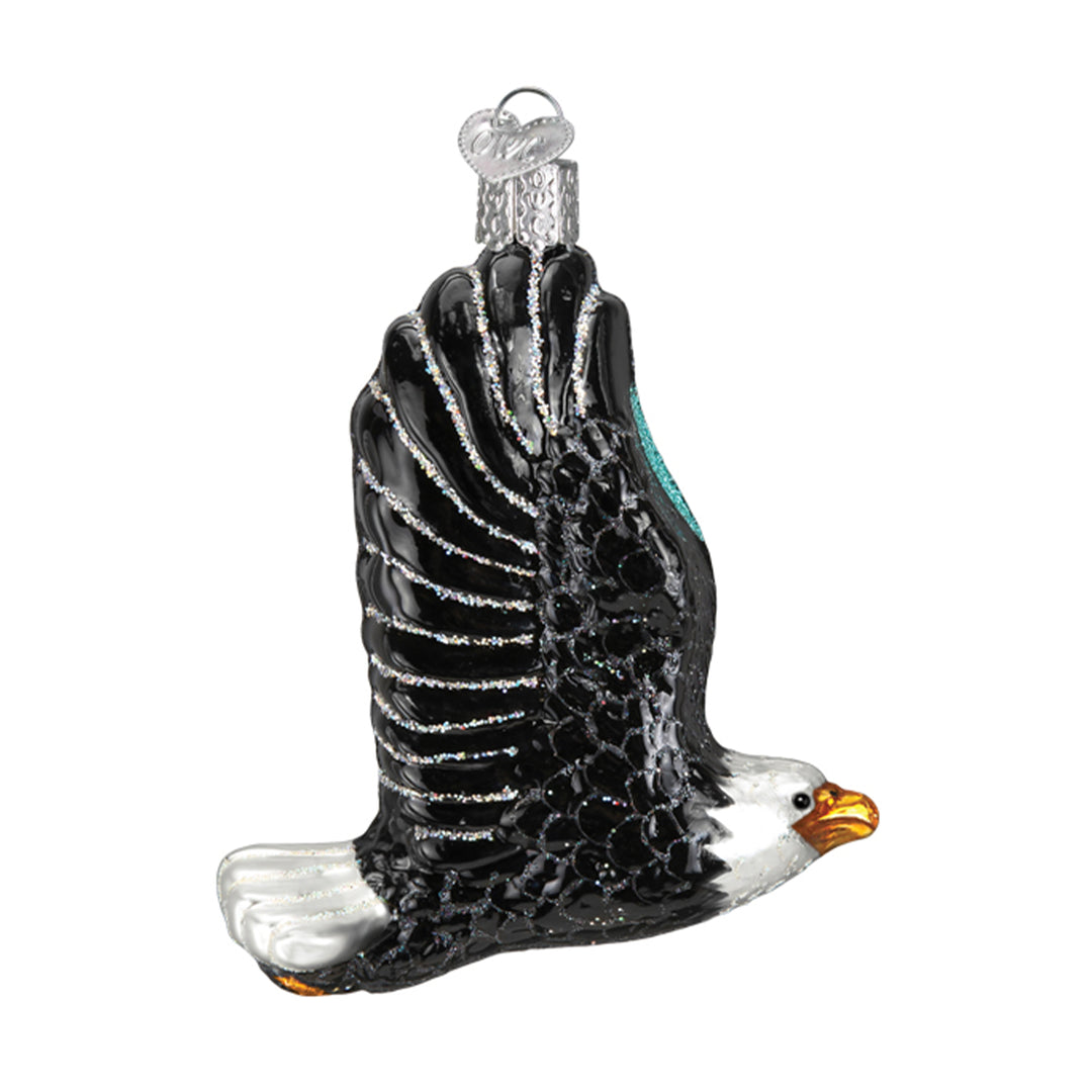 Glass Eagle in Flight Ornament