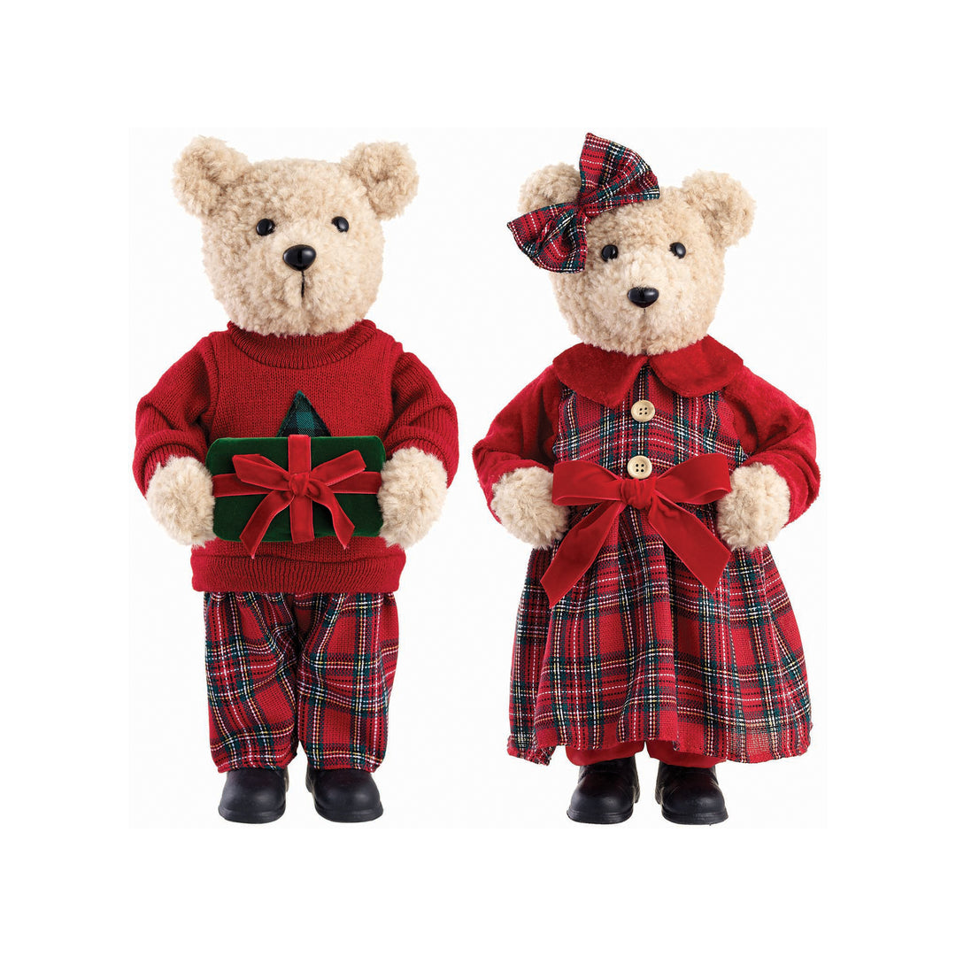Red Plaid Holiday Bear