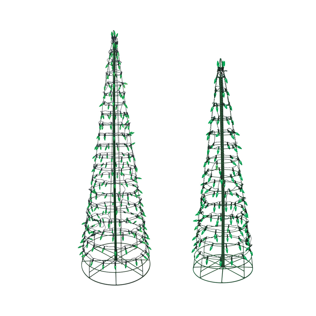 Green Cone Tree LED Light Display