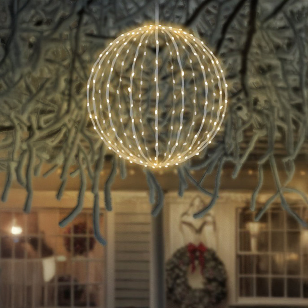 Spherical LED Light Display White Frame