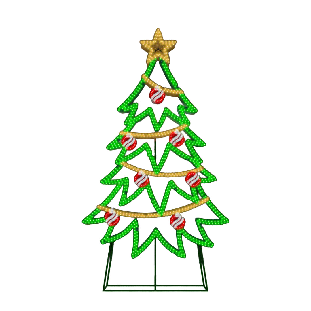 Jumbo Hi-Vibrant Christmas Tree LED Light Display