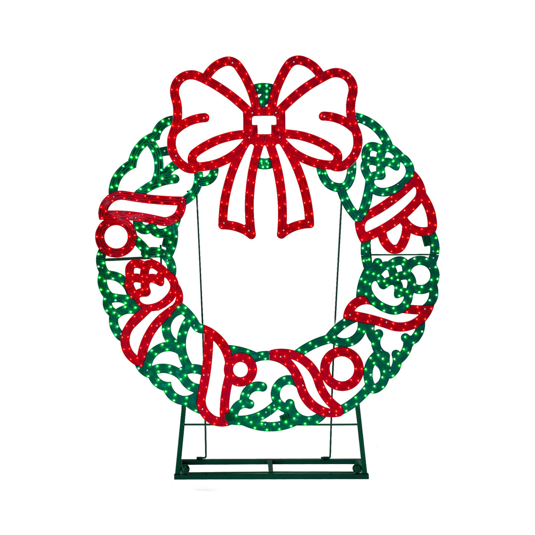 Jumbo Hi-Vibrant Wreath LED Light Display