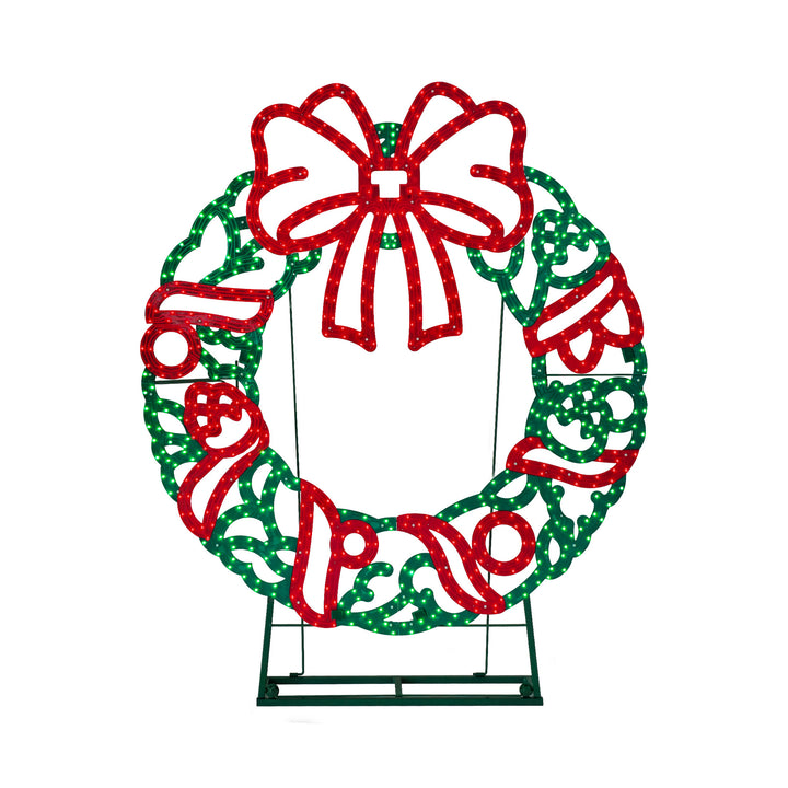 Jumbo Hi-Vibrant Wreath LED Light Display